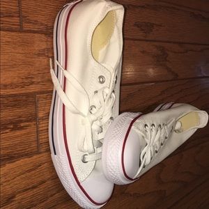 All white converse shoes
